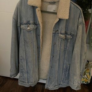 Aritzia Denim Sherpa Jacket (Wilfred Free)